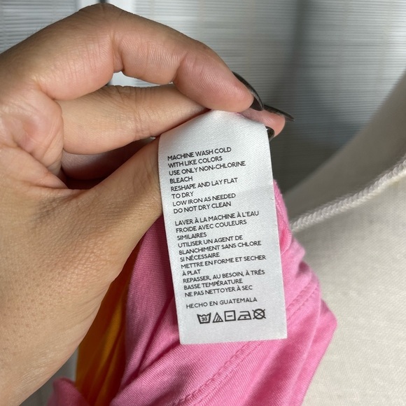 Pilcro Reversible Ribbed Tank Top Orange Pink Size M New without Price Tag - Picture 11 of 12